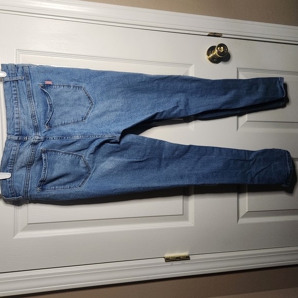 Blue Skinny Distressed Jeans with Fading - Picture 4 of 4